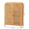 Bali & Pari Curacao Modern Bohemian Light Honey Rattan 2-Door Storage Cabinet 243-13569-ZORO - alternate 4